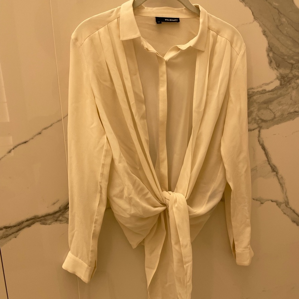 The Kooples White Blouse w/ Front Tie